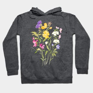 pink yellow white and purple wildflower 2020 Hoodie